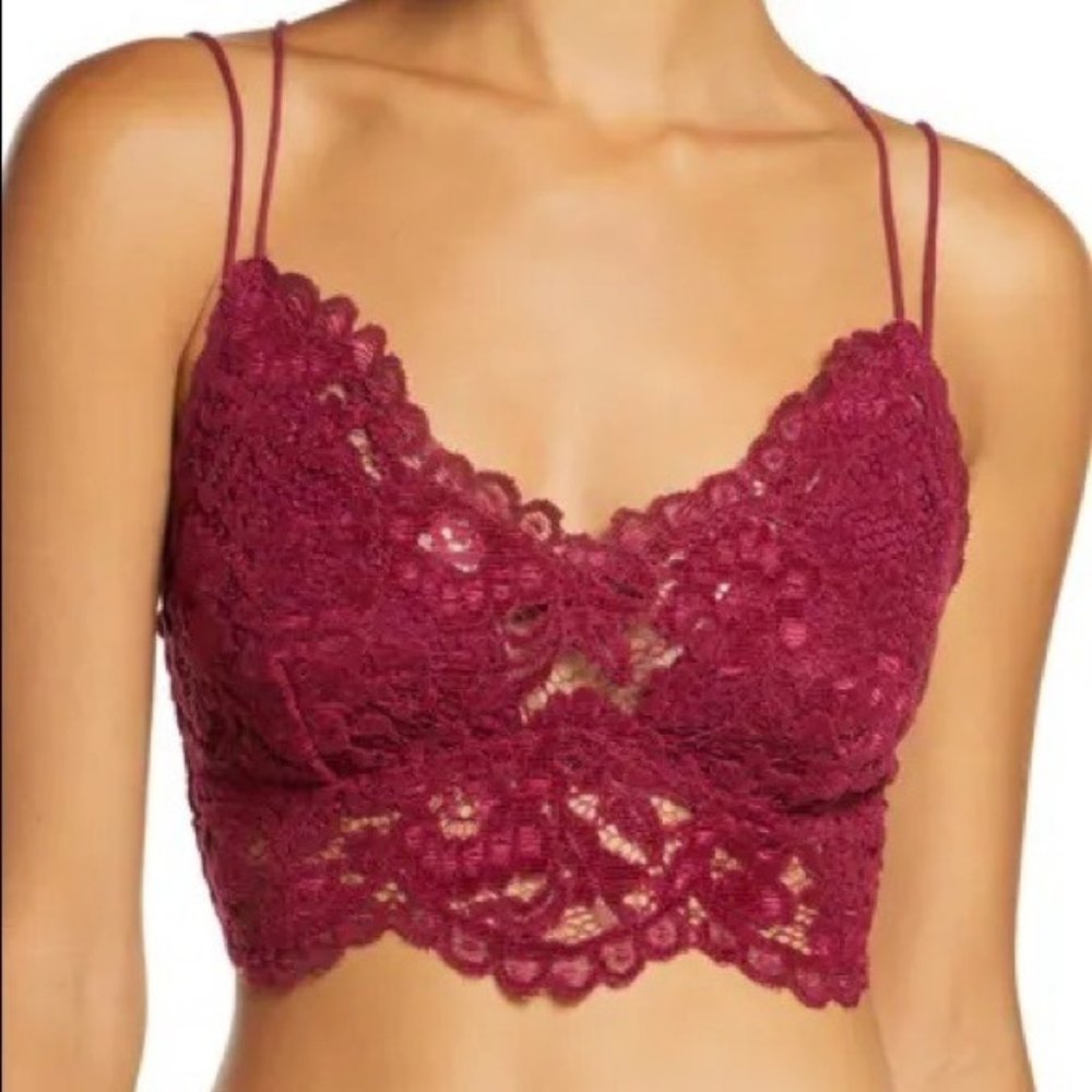 FREE PEOPLE‎ Celine Mulberry Velvet Bralette